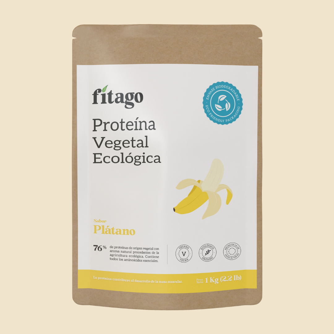 Organic vegan protein - Banana flavour 1 kg