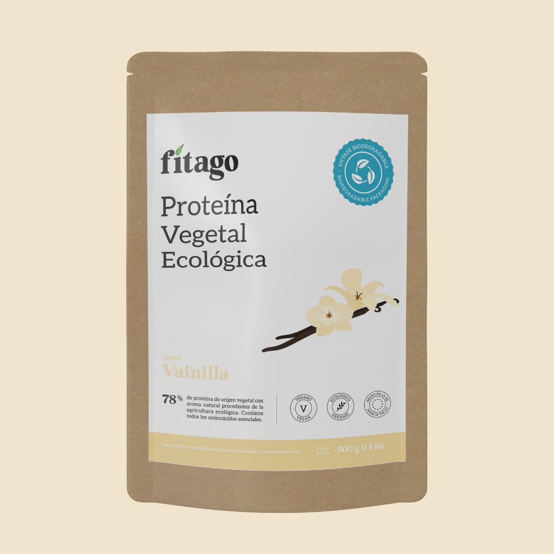 Proteína vegetal biológica 78% - Sabor a baunilha