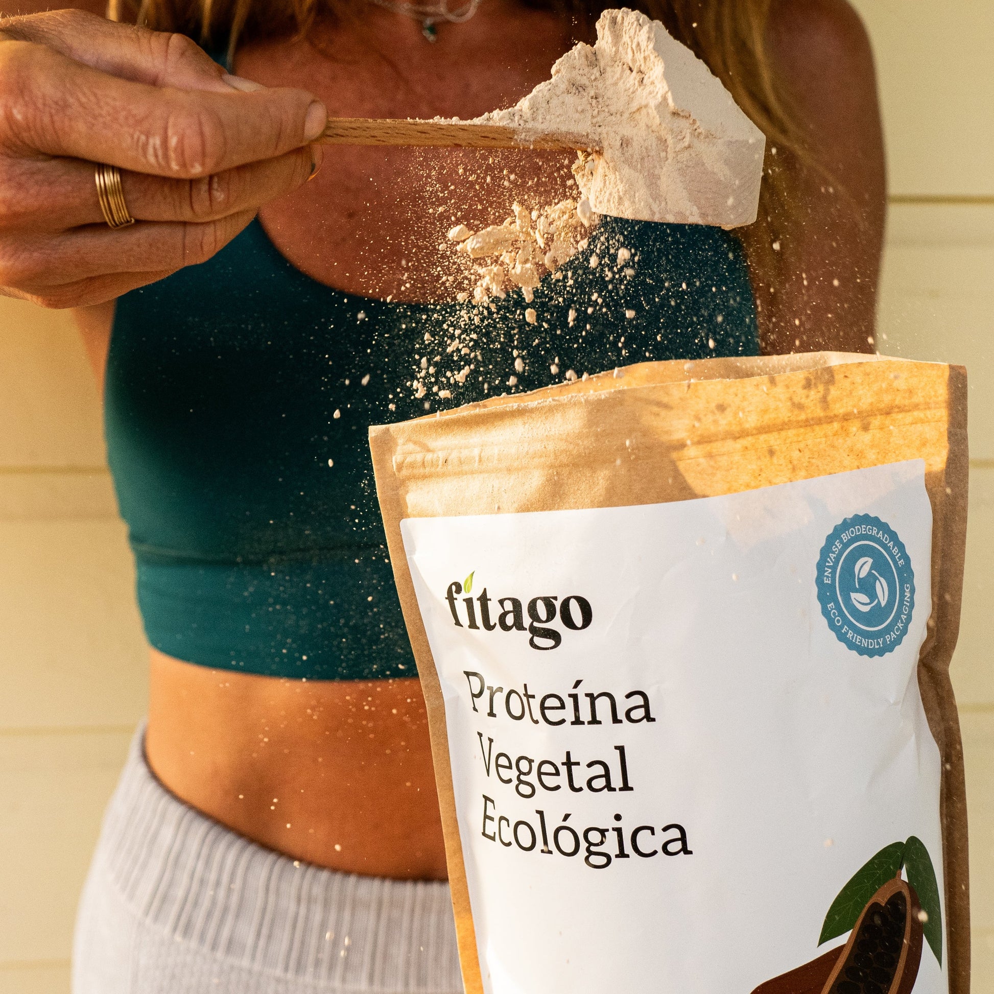 Proteína vegana en polvo