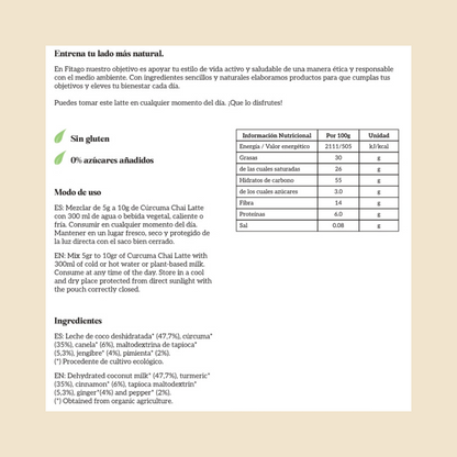 Cúrcuma Chai Latte 300 g