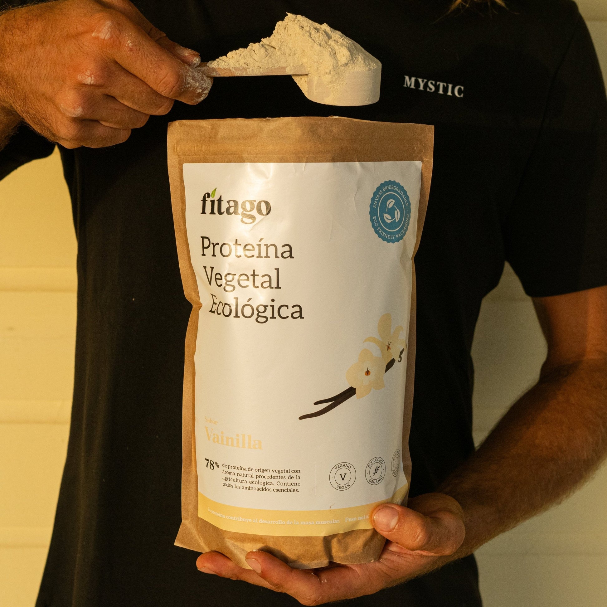 Proteína vegana en polvo