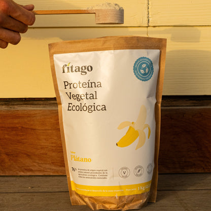 proteina vegetal en polvo ecologica sabor platano